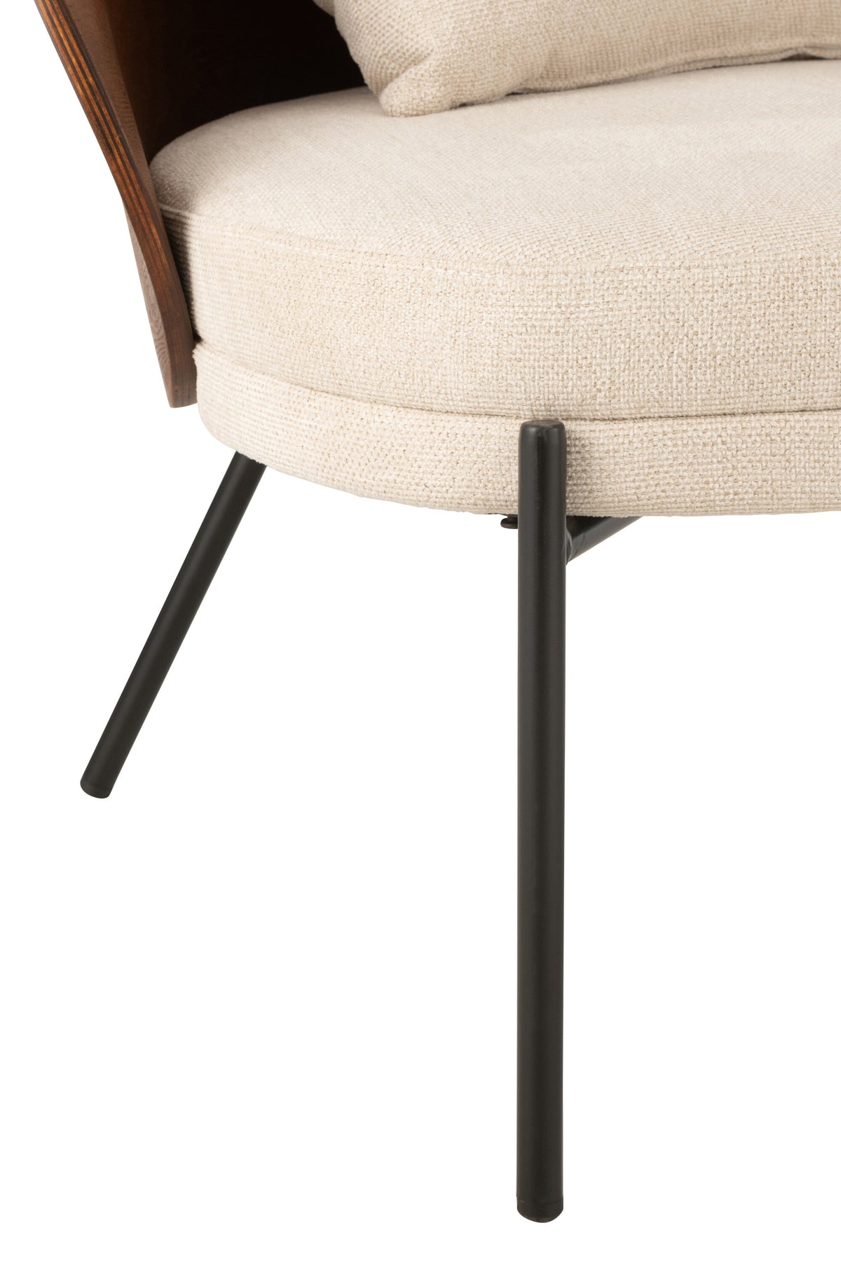 Lounge Chair Lone Ply Wood/Metal Brown/Grey