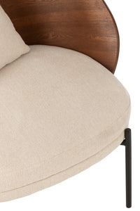 Lounge Chair Lone Ply Wood/Metal Brown/Grey