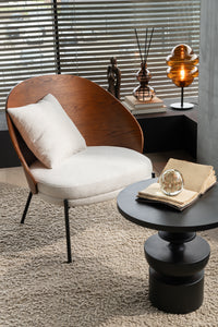 Lounge Chair Lone Ply Wood/Metal Brown/Grey