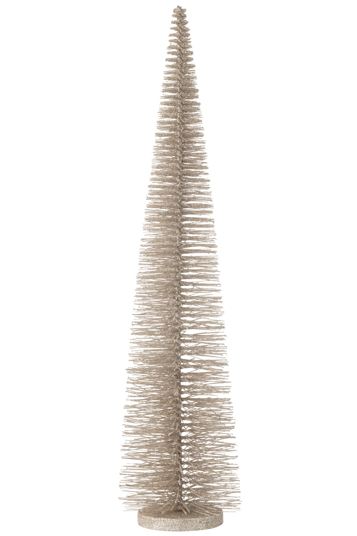 Christmas Tree Deco Glitters Plastic Greige Large