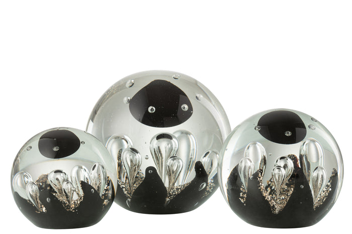 Paperweight Magic Glass Gold/Black Large