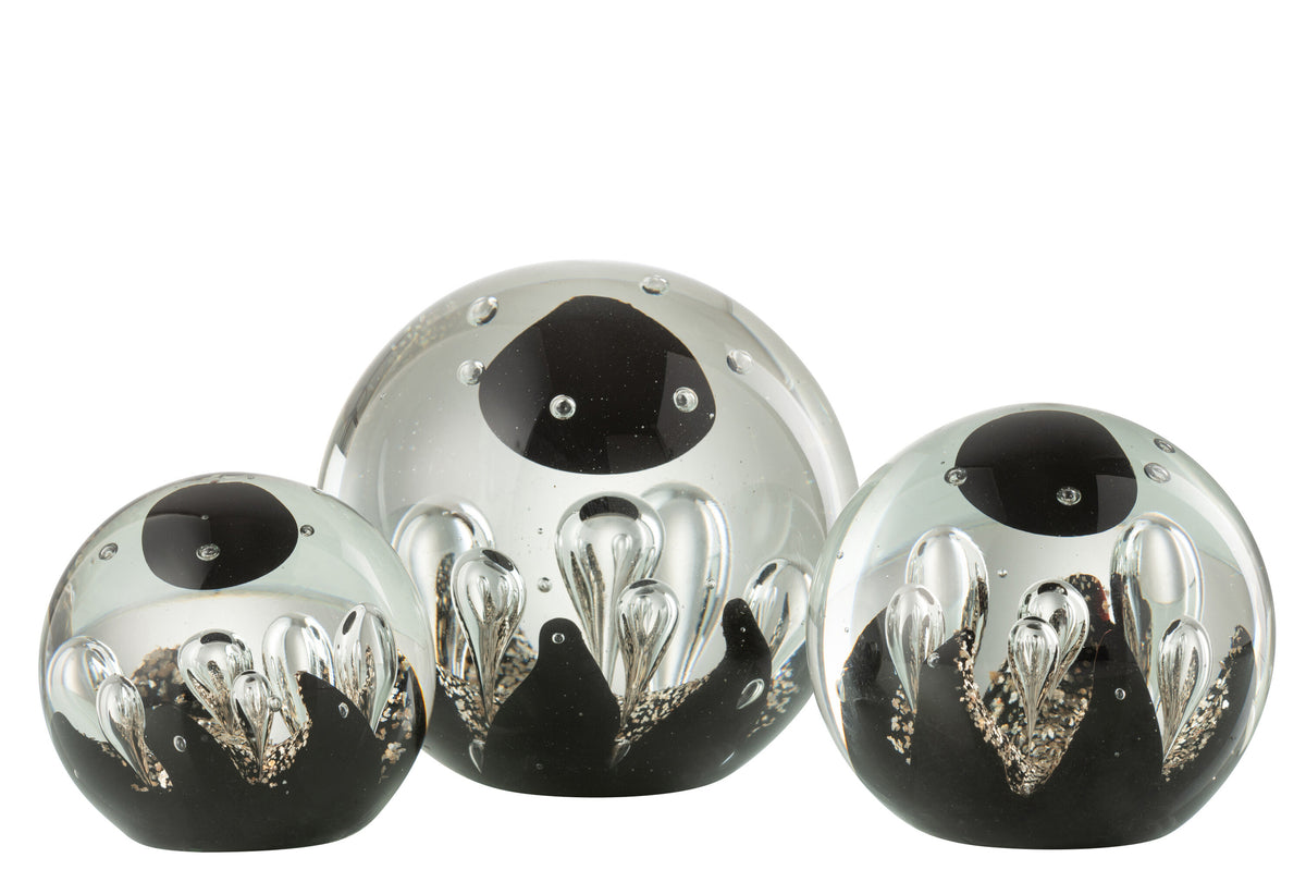 Paperweight Magic Glass Gold/Black Large