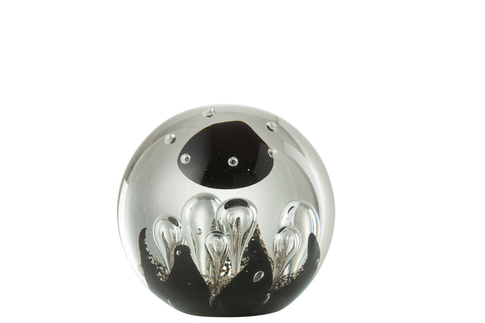 Paperweight Magic Glass Gold/Black Large