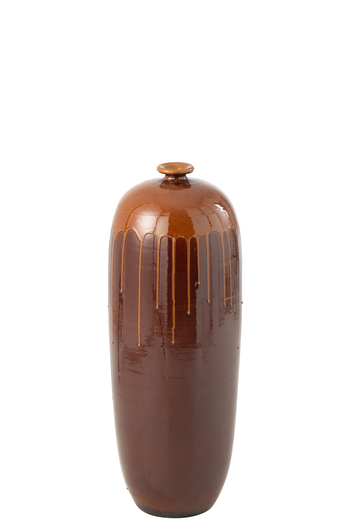 Vase Lee Terra Shiny Brown/Orange Medium