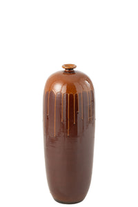 Vase Lee Terra Shiny Brown/Orange Medium