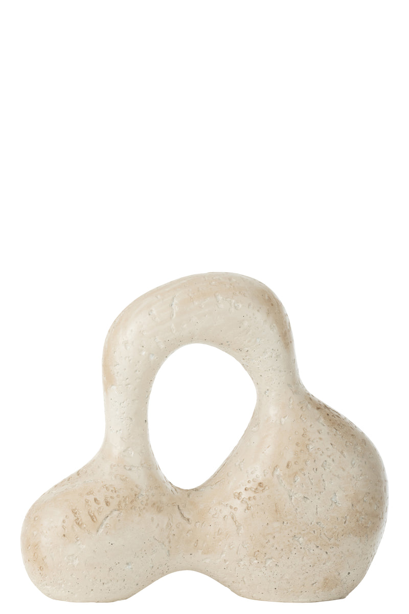 Abstract Figurine Olina Ceramic Cream Small