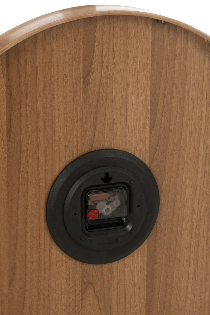 Wall Clock Plywood/Mdf Dark Natural Large