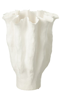 Vase Calyx Ceramic White Large