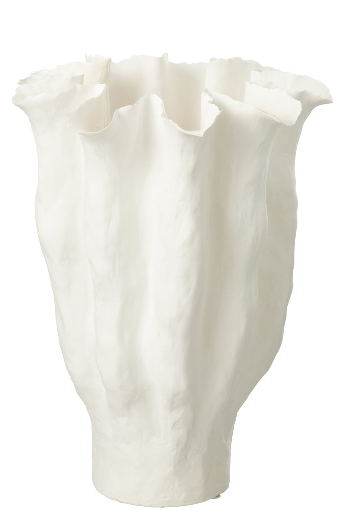 Vase Calyx Ceramic White Large