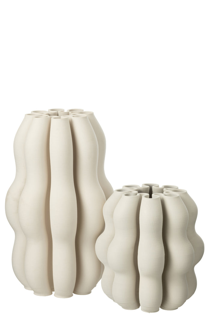 Vase Naos Ceramic Beige Large