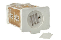 Gingerbread Led House Limepowder Beige/White