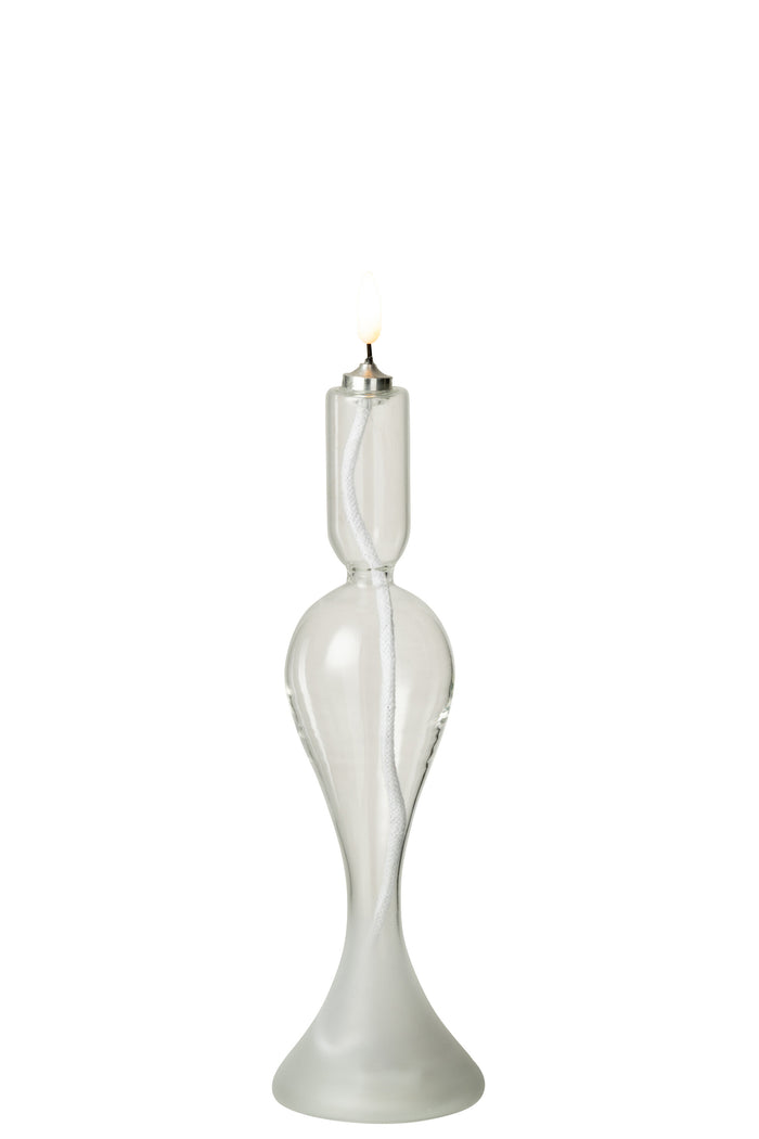 Led Candle Glass Transparent Small