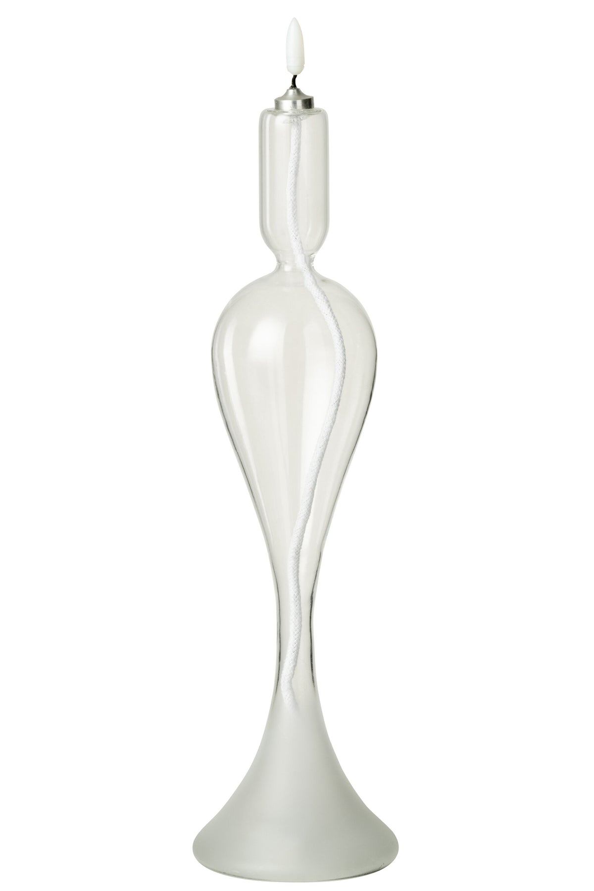 Led Candle Glass Transparent Large