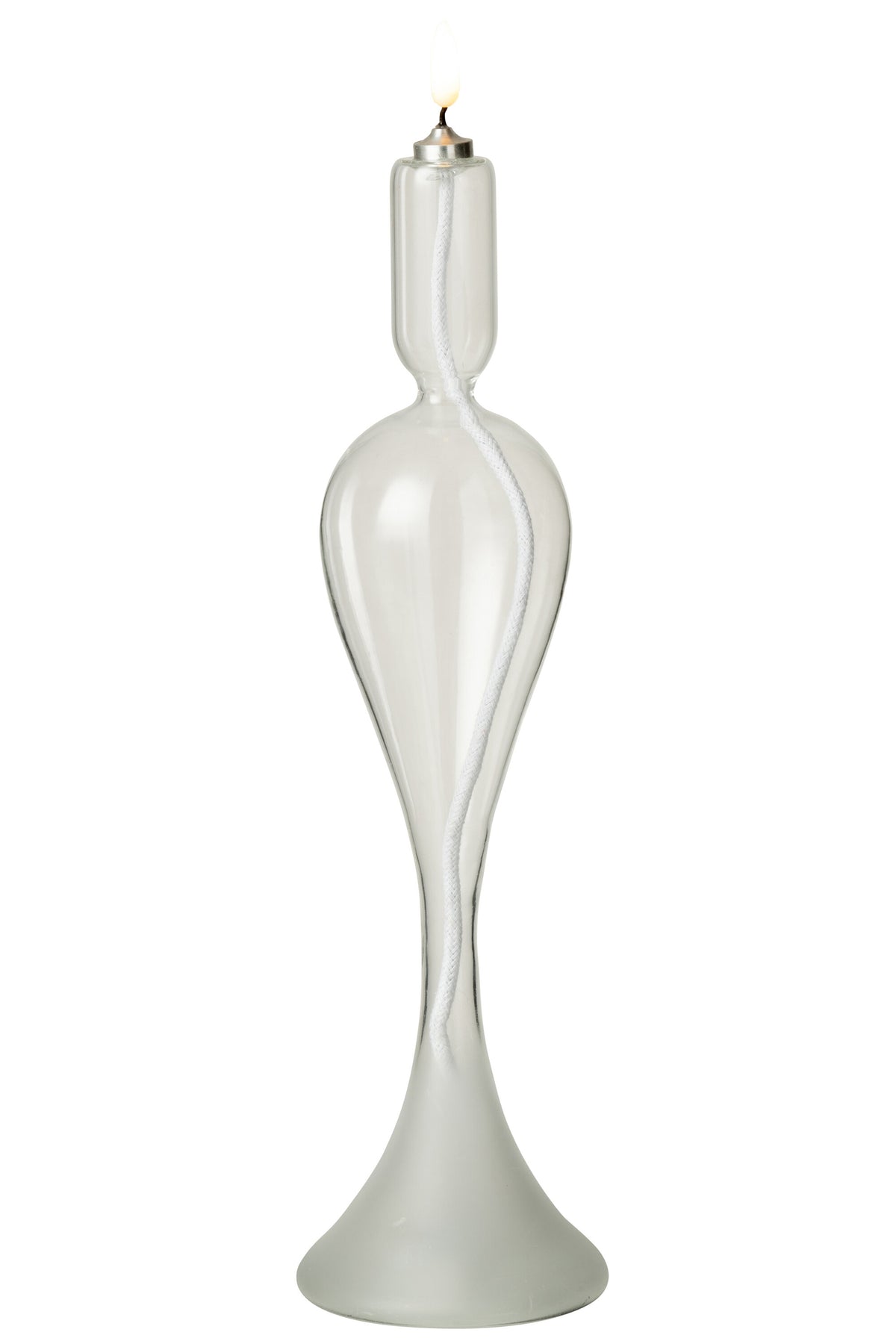 Led Candle Glass Transparent Large