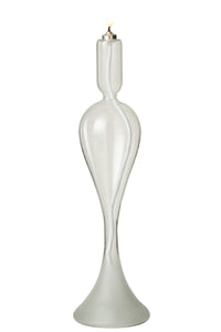 Led Candle Glass Transparent Large