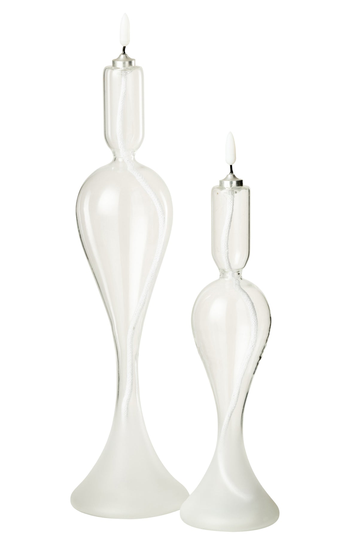 Led Candle Glass Transparent Large