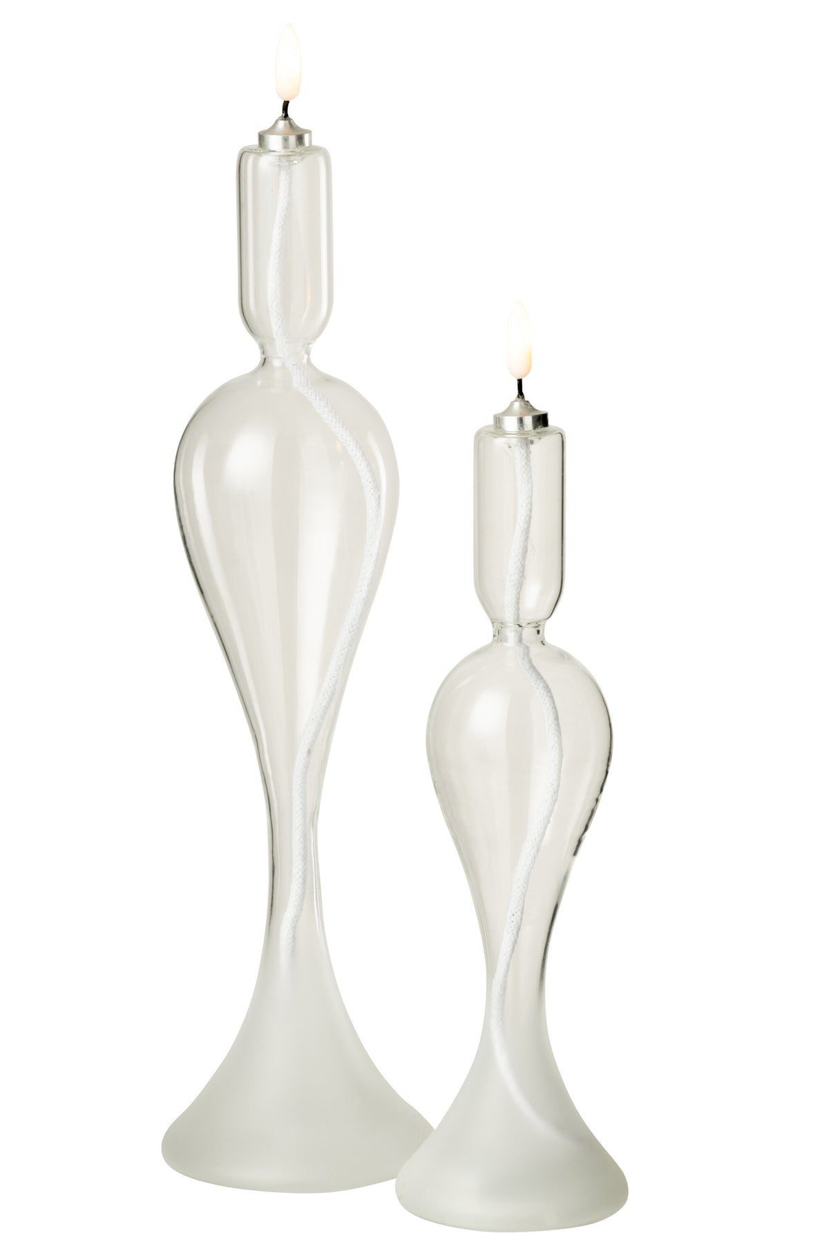 Led Candle Glass Transparent Large