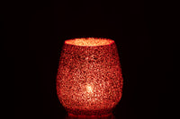 Tealight Holder Glass Christmas Red Large