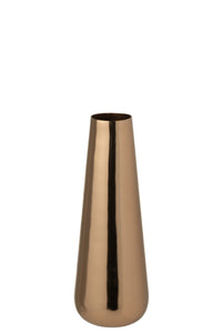 Floor Vase Aluminium Gold Colored Small