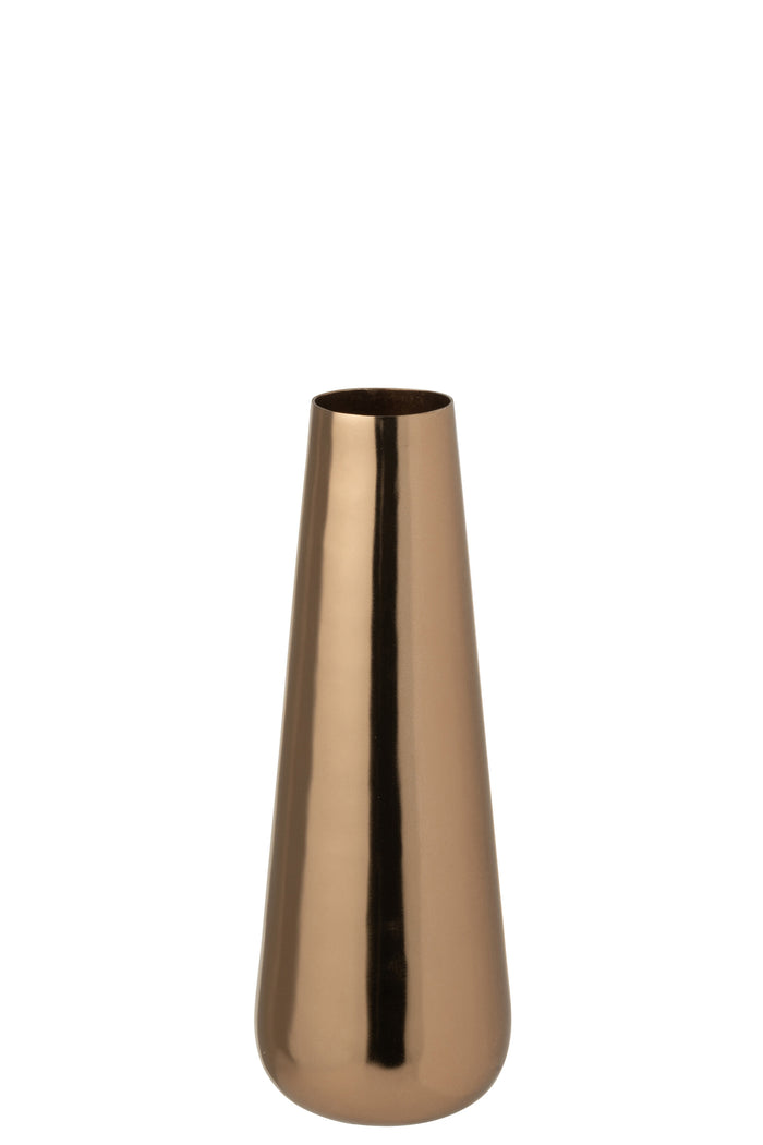 Floor Vase Aluminium Gold Colored Small