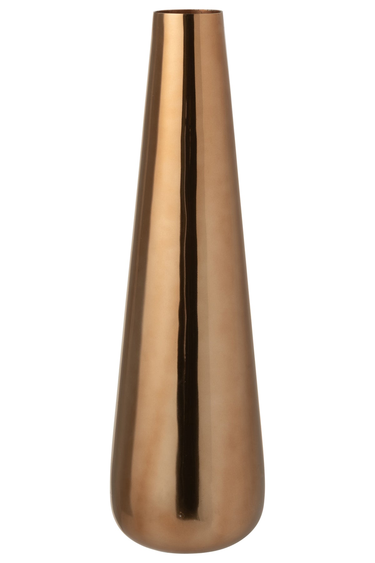 Floor Vase Aluminium Gold Colored Large