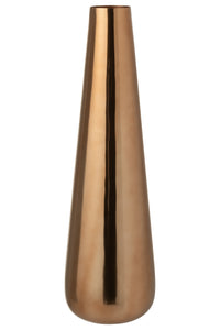 Floor Vase Aluminium Gold Colored Large