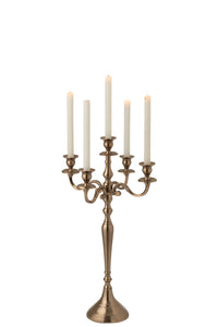 Candle Holder Aluminium Rose Gold Colored Small