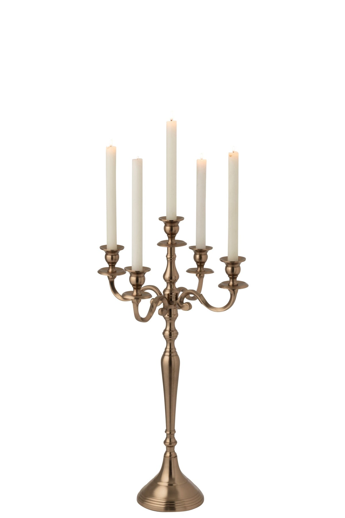 Candle Holder Aluminium Rose Gold Colored Small