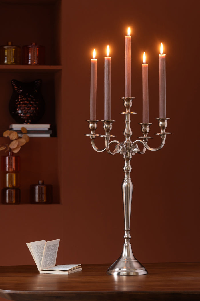 Candle Holder Aluminium Rose Gold Colored Small