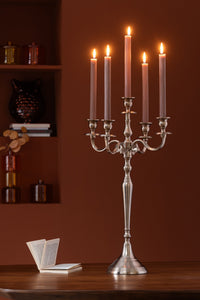 Candle Holder Aluminium Rose Gold Colored Small