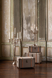 Candle Holder Aluminium Rose Gold Colored Small