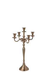 Candle Holder Aluminium Rose Gold Colored Small