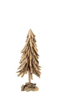 Christmas Tree On Base Wood Pieces Drift Wood Natural Large