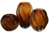Vase Carol Glass Brown Large