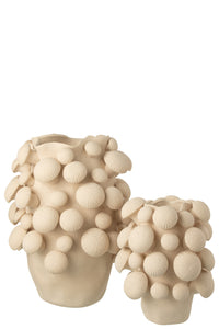 Vase Fungi Clay Beige Large