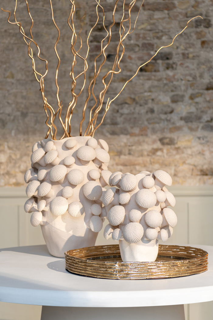 Vase Fungi Clay Beige Large