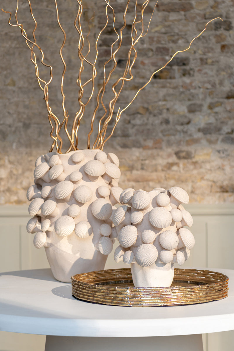 Vase Fungi Clay Beige Large