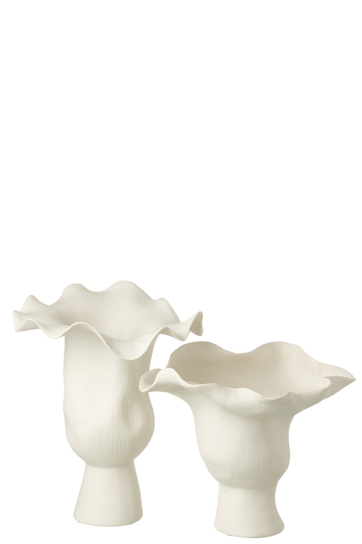 Vase Narrow Helix Irregular Ceramic White