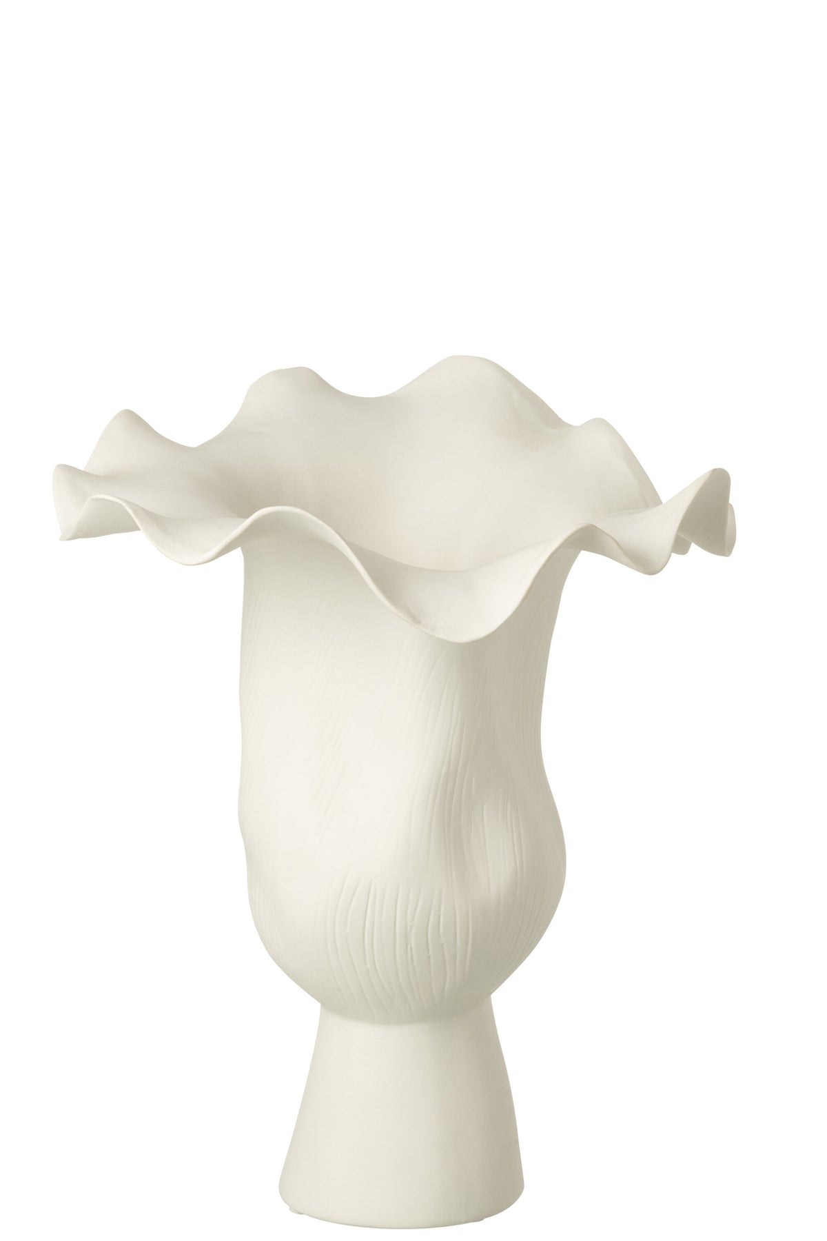 Vase Narrow Helix Irregular Ceramic White