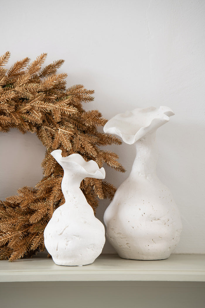 Vase Helix Ceramic White Small