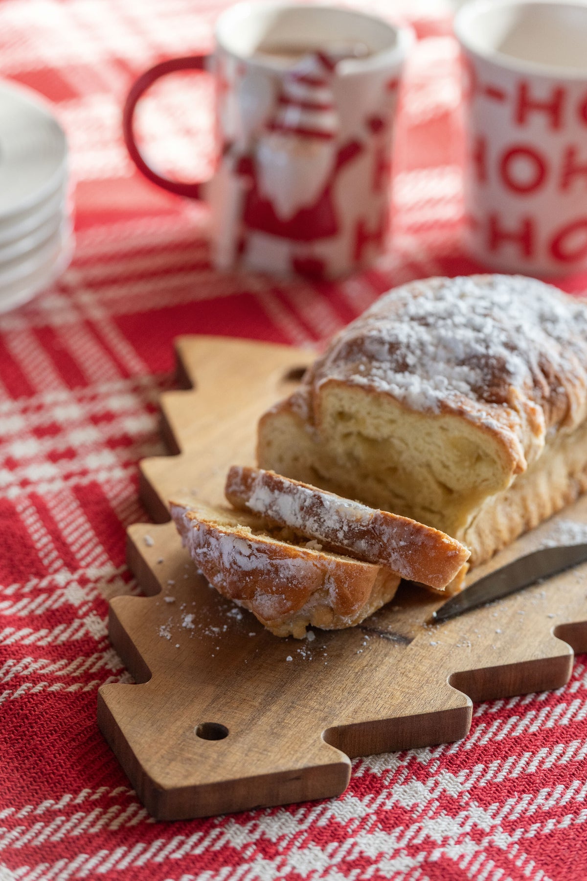 Cheese Board + Cheese Knife Christmas Tree Blackboard Natural