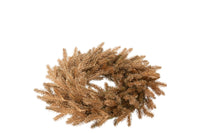 Wreath Artificial Plastic Gold Colored Medium