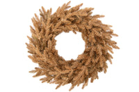 Wreath Artificial Plastic Gold Colored Large