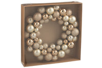Wreath Christmas Baubles Plastic Beige/Ecru