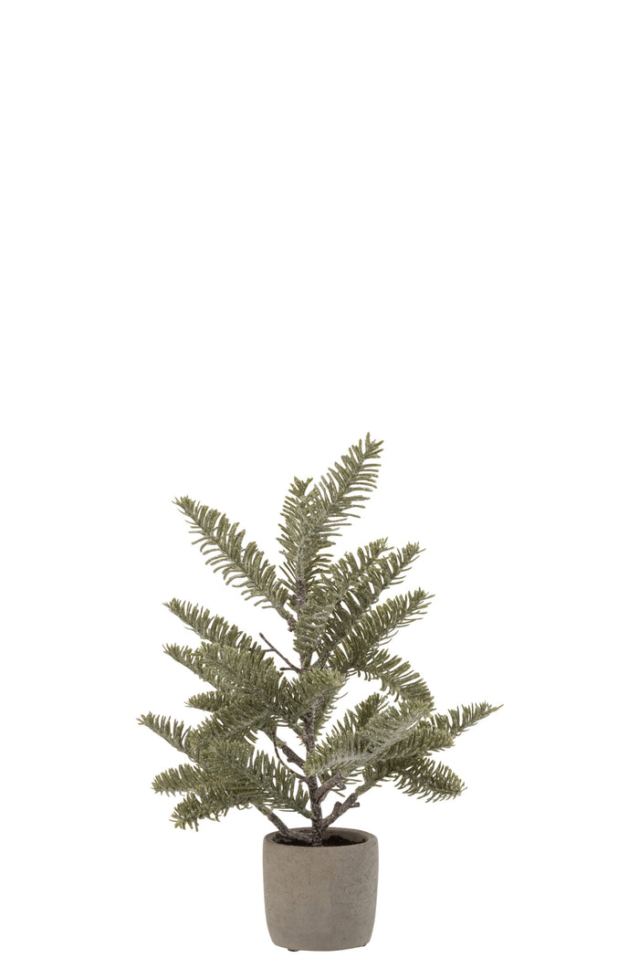 Pinebranch In Pot Glitter Plastic Green Small