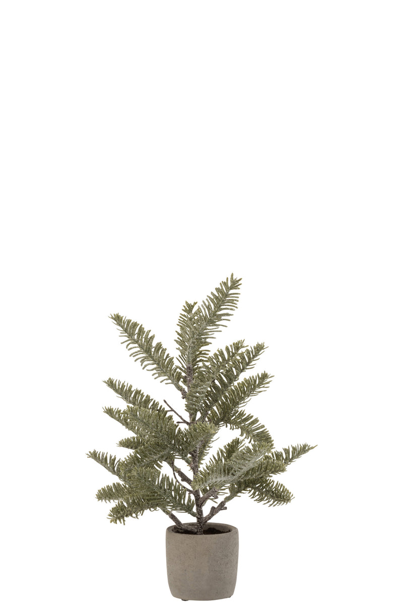 Pinebranch In Pot Glitter Plastic Green Small