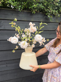 Speciale aanbieding ~ Vaas inclusief Zijdenboeket Ivory garden