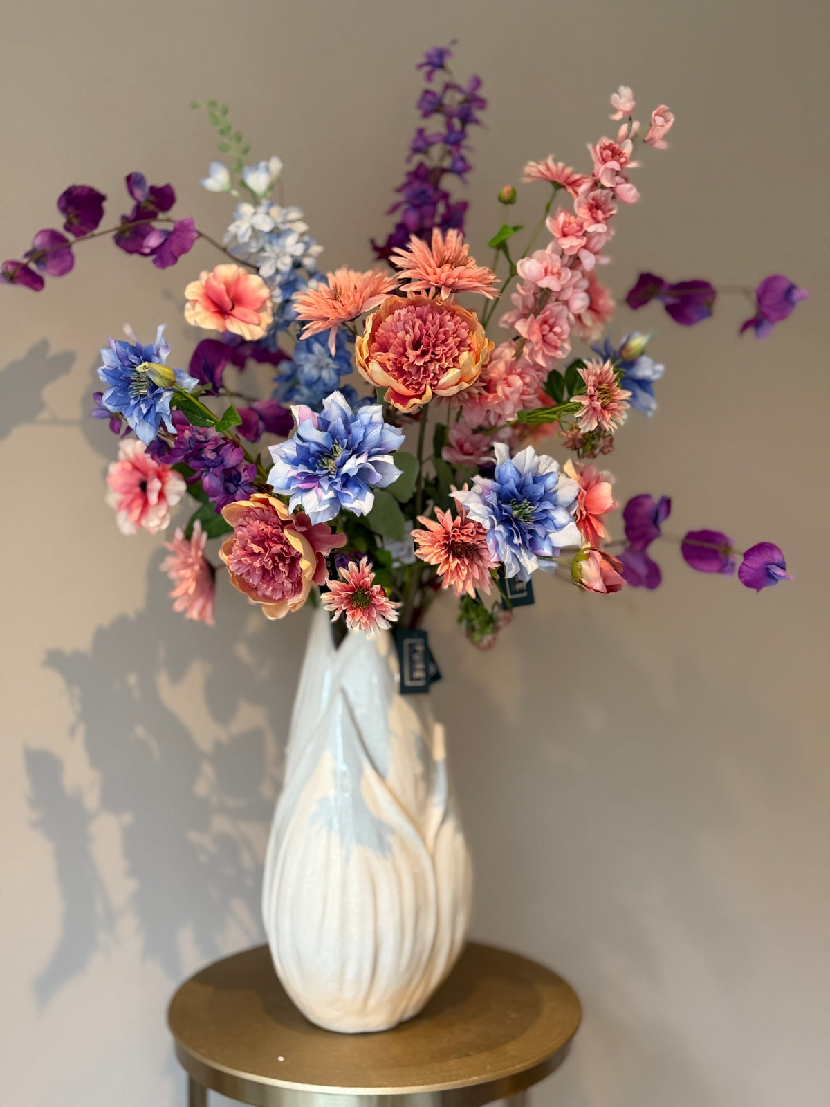 Vase Ibiza Shiny Ceramic Beige Medium