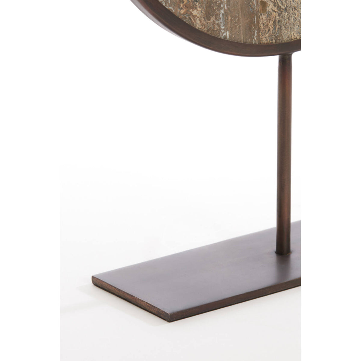 Ornament op voet 35x10x51,5 cm  donker bruin travertin