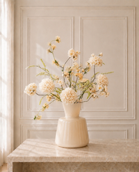 Speciale aanbieding ~ Vaas inclusief Zijdenboeket Ivory garden